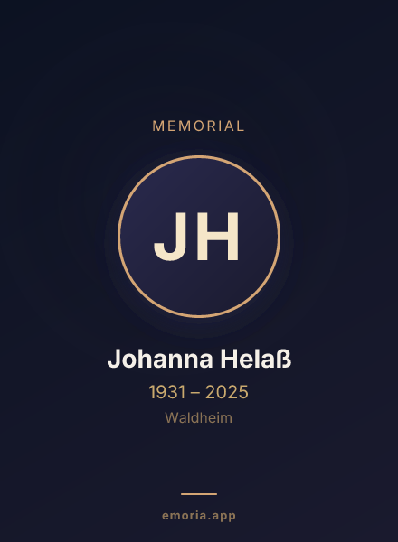 Memorial portrait of Johanna Helaß