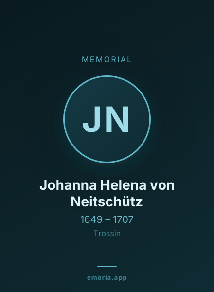 Memorial portrait of Johanna Helena von Neitschütz