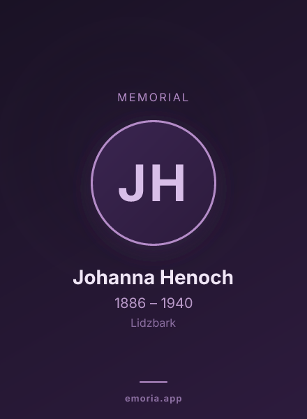 Memorial portrait of Johanna Henoch