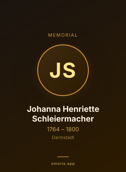 Memorial portrait of Johanna Henriette Schleiermacher