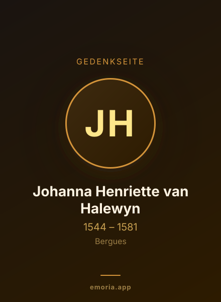 Gedenkportrait von Johanna Henriette van Halewyn