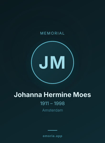 Memorial portrait of Johanna Hermine Moes