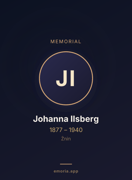 Memorial portrait of Johanna Ilsberg