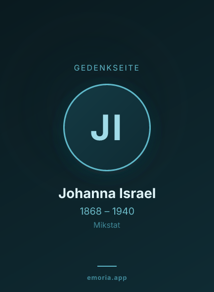 Gedenkportrait von Johanna Israel