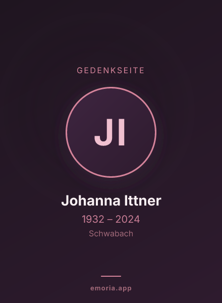 Gedenkportrait von Johanna Ittner