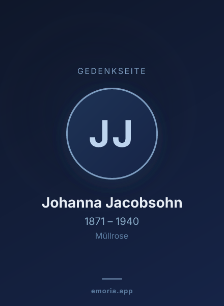 Gedenkportrait von Johanna Jacobsohn