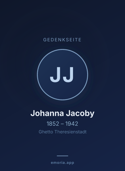 Gedenkportrait von Johanna Jacoby