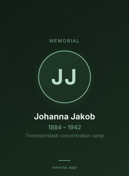 Memorial portrait of Johanna Jakob