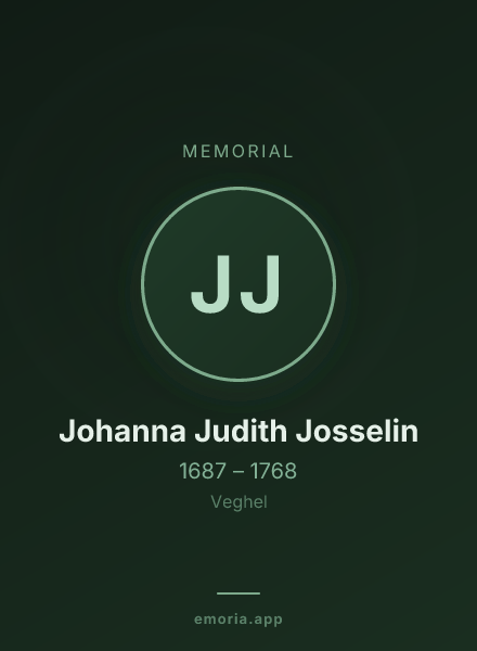 Memorial portrait of Johanna Judith Josselin