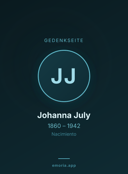 Gedenkportrait von Johanna July