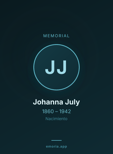 Memorial portrait of Johanna July