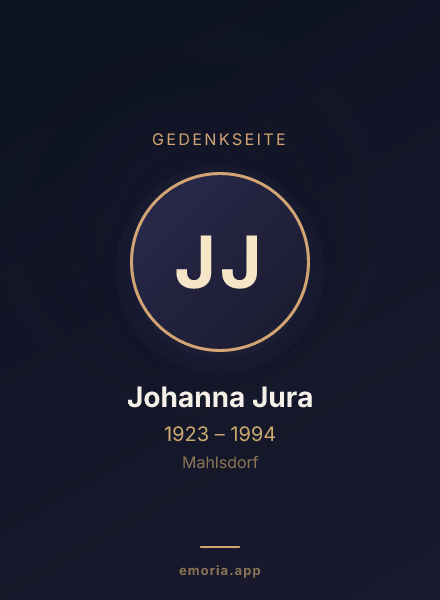 Gedenkportrait von Johanna Jura