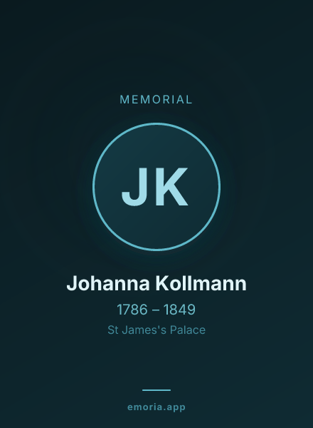 Memorial portrait of Johanna Kollmann