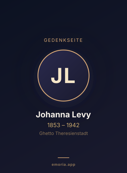 Gedenkportrait von Johanna Levy