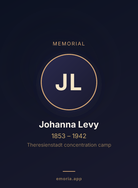 Memorial portrait of Johanna Levy