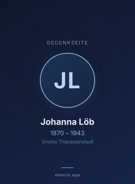 Gedenkportrait von Johanna Löb