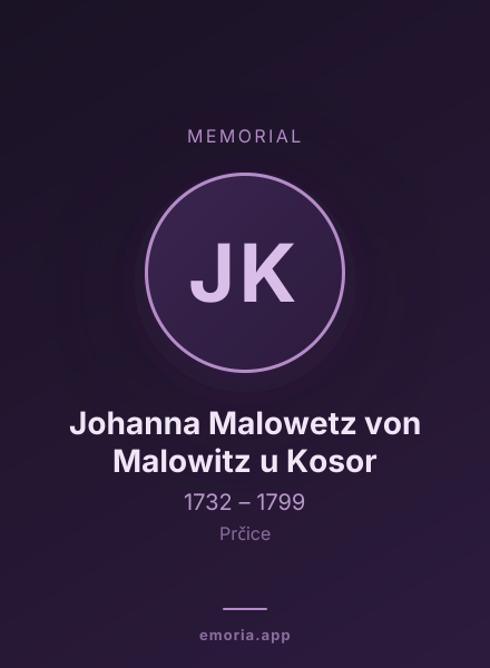 Memorial portrait of Johanna Malowetz von Malowitz u Kosor
