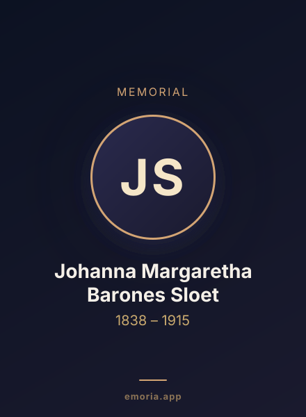 Memorial portrait of Johanna Margaretha Barones Sloet