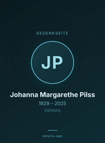 Gedenkportrait von Johanna Margarethe Pilss