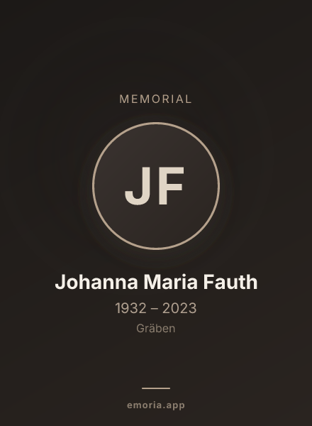 Memorial portrait of Johanna Maria Fauth