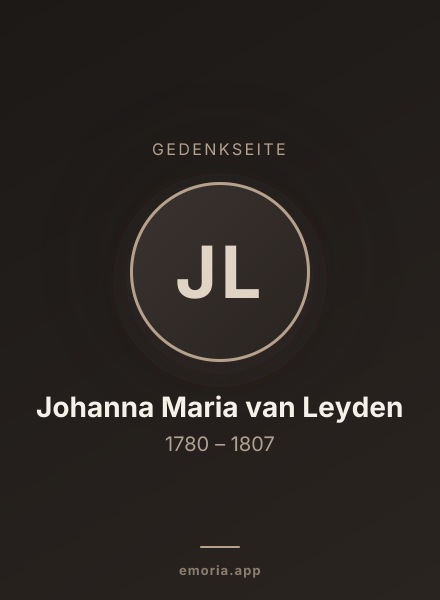 Gedenkportrait von Johanna Maria van Leyden