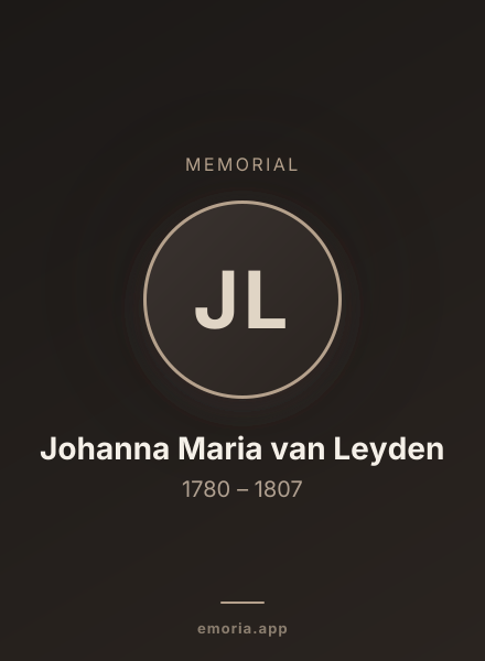 Memorial portrait of Johanna Maria van Leyden