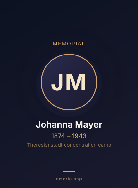 Memorial portrait of Johanna Mayer