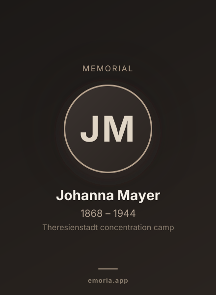 Memorial portrait of Johanna Mayer