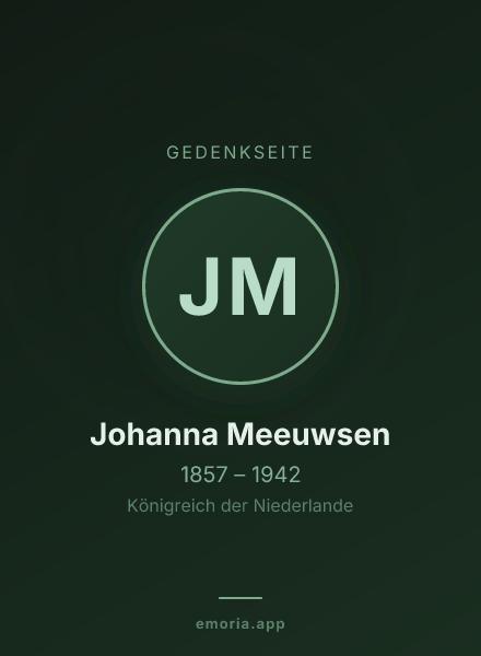 Gedenkportrait von Johanna Meeuwsen