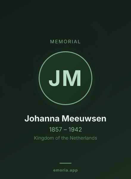 Memorial portrait of Johanna Meeuwsen