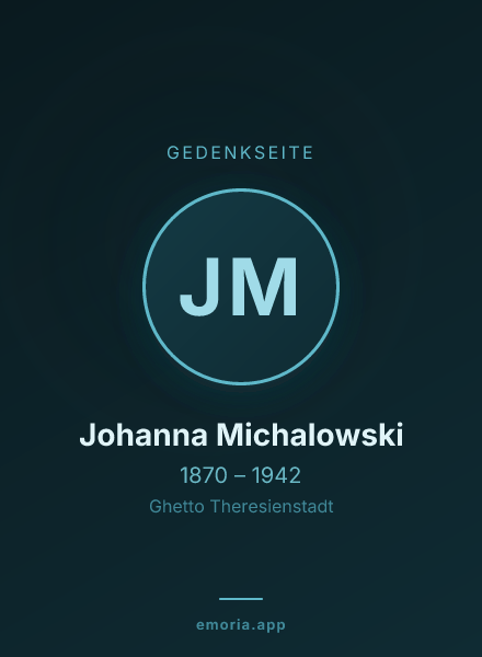 Gedenkportrait von Johanna Michalowski