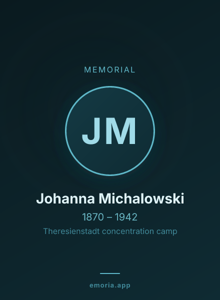 Memorial portrait of Johanna Michalowski