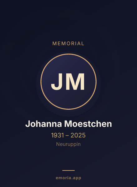 Memorial portrait of Johanna Moestchen