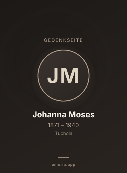 Gedenkportrait von Johanna Moses