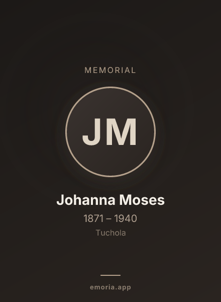 Memorial portrait of Johanna Moses