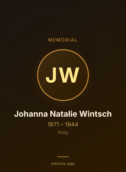 Memorial portrait of Johanna Natalie Wintsch
