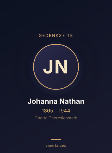 Gedenkportrait von Johanna Nathan