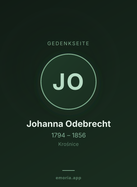 Gedenkportrait von Johanna Odebrecht