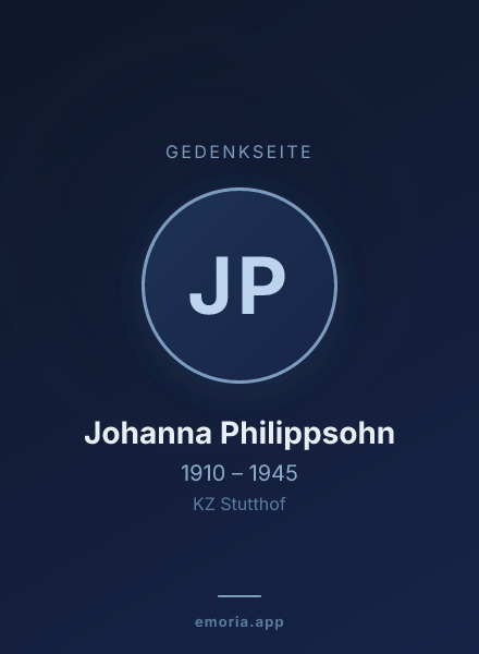 Gedenkportrait von Johanna Philippsohn