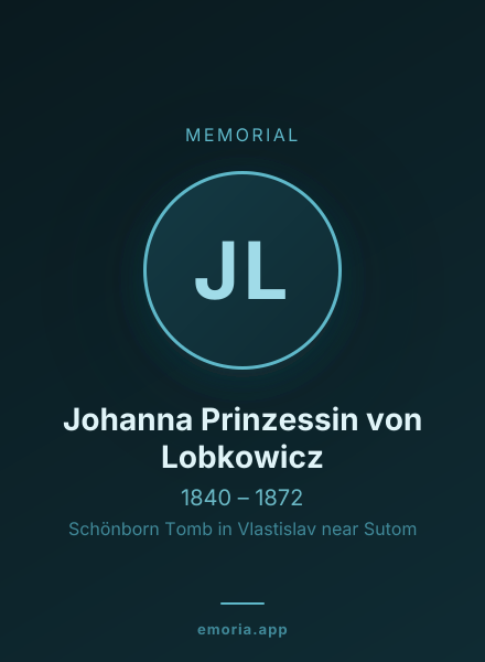 Memorial portrait of Johanna Prinzessin von Lobkowicz