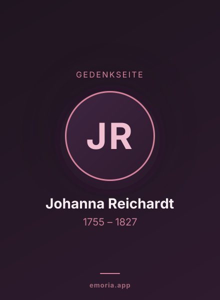 Gedenkportrait von Johanna Reichardt