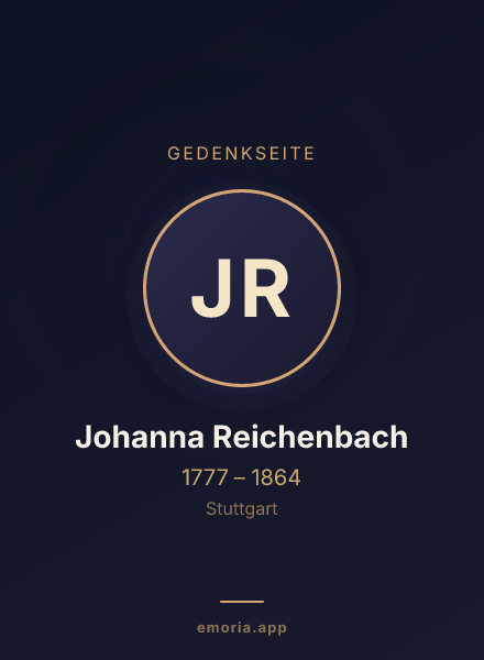 Gedenkportrait von Johanna Reichenbach