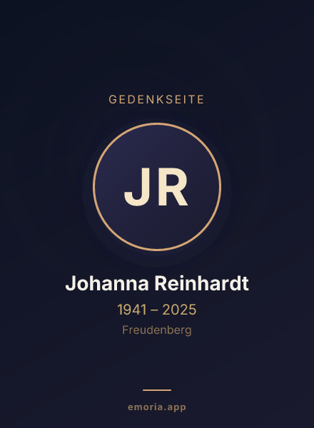 Gedenkportrait von Johanna Reinhardt