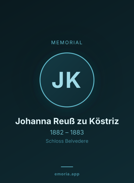 Memorial portrait of Johanna Reuß zu Köstriz