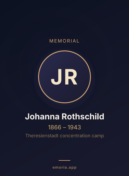 Memorial portrait of Johanna Rothschild