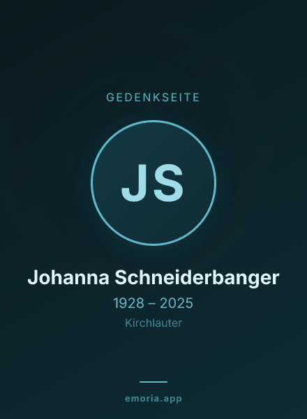 Gedenkportrait von Johanna Schneiderbanger