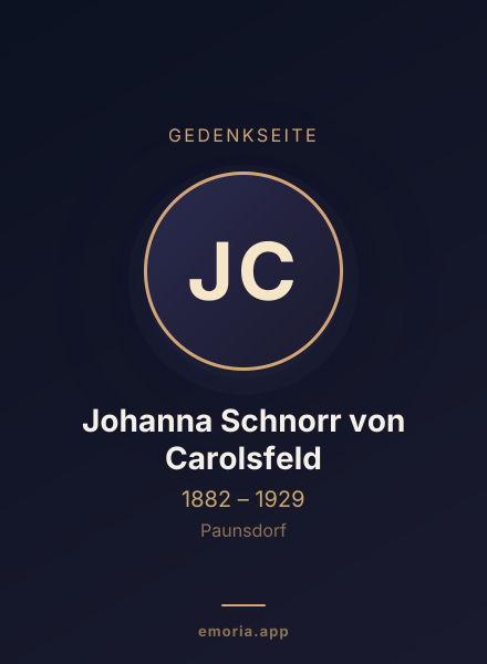 Gedenkportrait von Johanna Schnorr von Carolsfeld