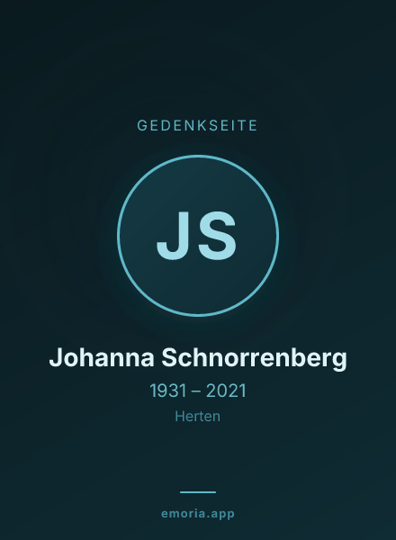 Gedenkportrait von Johanna Schnorrenberg