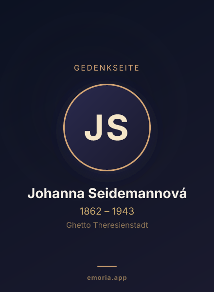 Gedenkportrait von Johanna Seidemannová