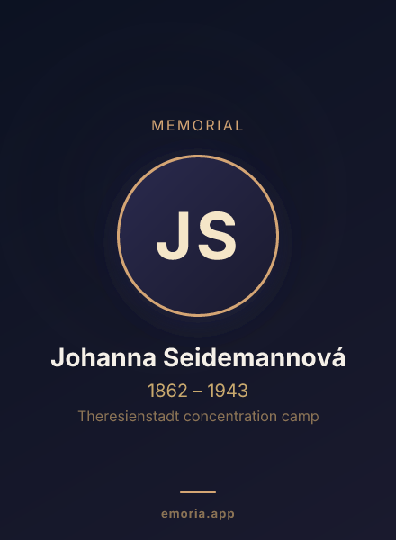 Memorial portrait of Johanna Seidemannová